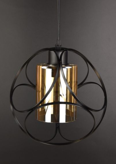 Люстра підвісна LOFT на 1 лампочку 25867 Чорний 35-95х23х23 см. | Зображення 1