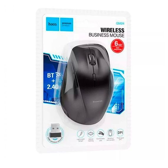 Миша бездротова HOCO GM24, 1600DPI, 2.4GHZ, Black, Blister | Зображення 3