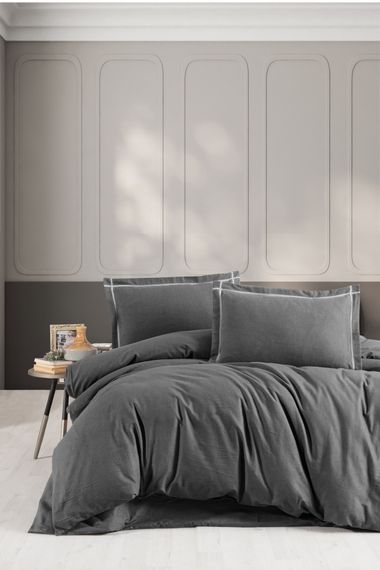 Комплект постельного белья First Choice Flanel 160×220 см Soprano Antracite