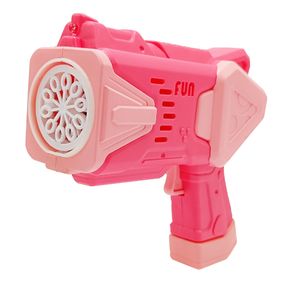Детский генератор мыльных пузырей Пистолет 2238(Pink) со светом