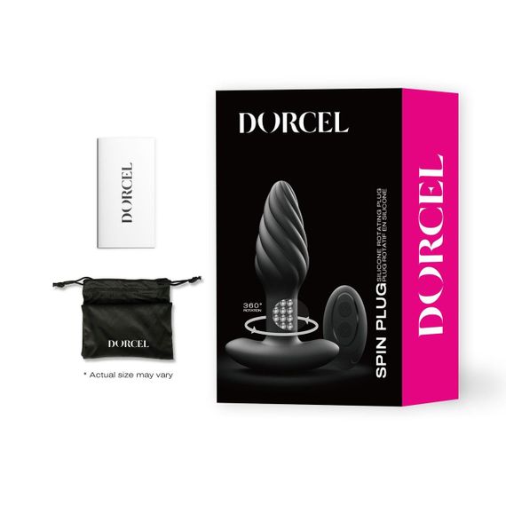 Анальна пробка Dorcel SPIN PLUG з вібрацією та обертанням, USB, пульт ДК, водонепроникна IPX7 | Зображення 5