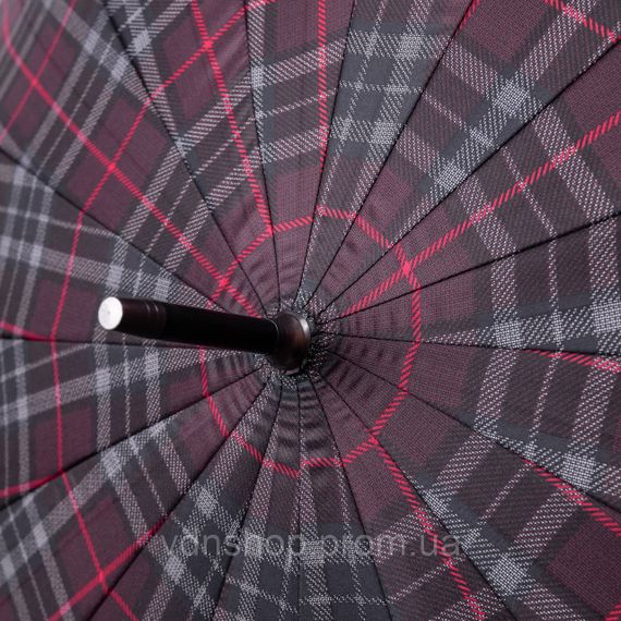 Классический зонт-трость полуавтомат из полиэстера 16 спиц диаметр 117 см Красный HP-23-4R | Зображення 7