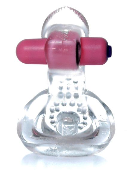 Ерекційне вібро кільце BOSS - Tongue Vibro Cock Ring Clear, BS6700051 Sex Aura | Зображення 4