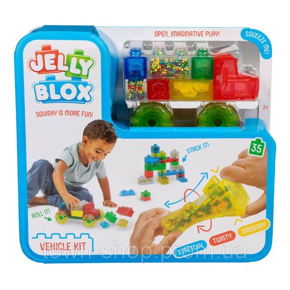 Детский сенсорный конструктор "Машинка врум-врум!" Jelly Blox 931694J 30 деталей
