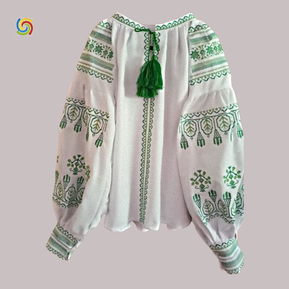 Рубашка Украинская вышиванка 300608 цвет белый размер XL