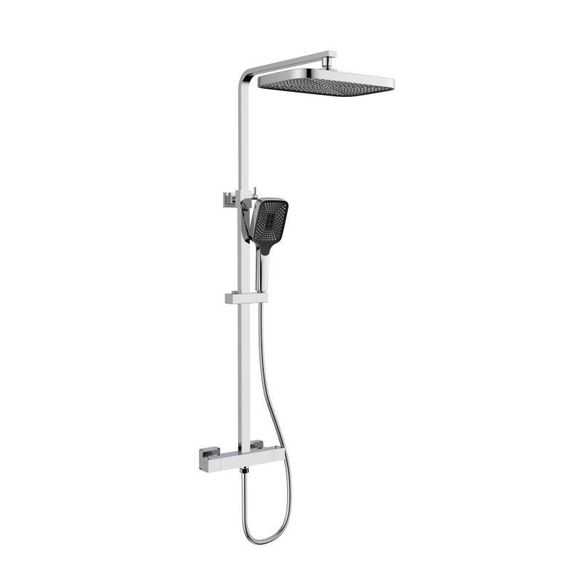 Душевая система универсальная Qtap Sloup термостатическая на два потребителя QTSL57103KNC Chrome