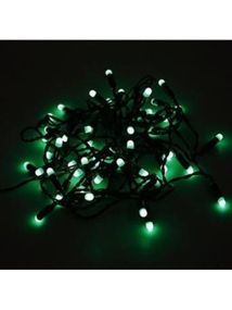 Гірлянда Led на 100 великих матових діодів електрична з контролером Зелений