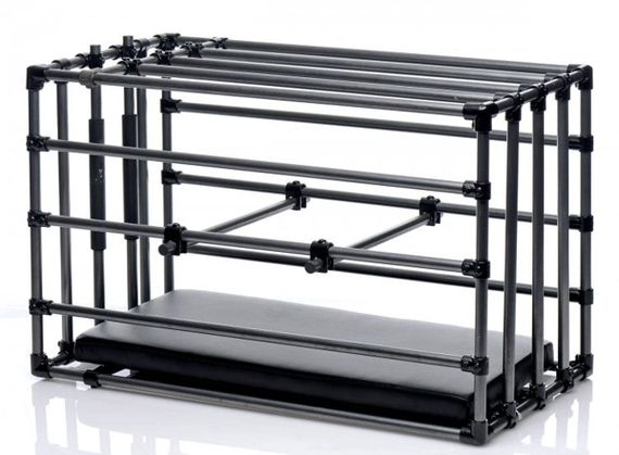 Прочная разборная клетка Kennel Adjustable Bondage Cage Черная