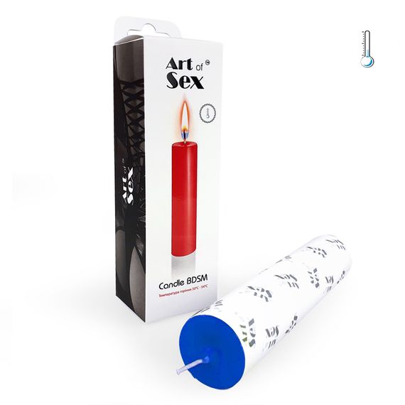 Синя воскова свічка Art of Sex size M 15 см низькотемпературна | Зображення 1