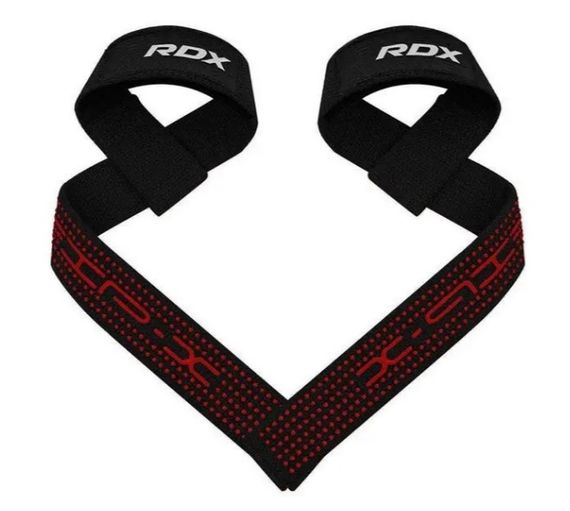 Лямки для тяги RDX S4 Gym Cotton Gel Straps Black Plus (WAC-S4B+)