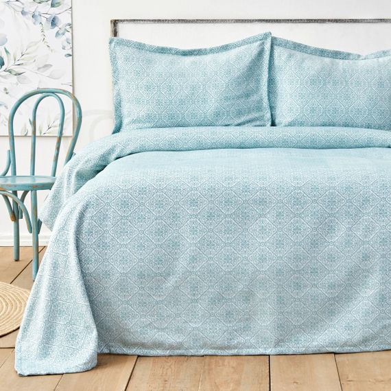 Покривало Karaca Home 10548 Туреччина 220*230 см  Поліестер Ментоловий