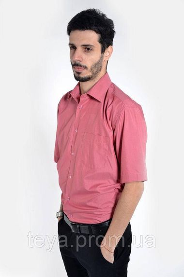 Сорочка чоловіча з короткими рукавами темно-рожева розмір 41 FA_007744 | Зображення 1