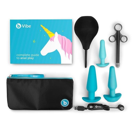 Набір для анального сексу B-Vibe Anal Training 7 предметів, синій Sex Aura