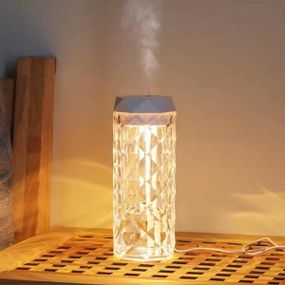 Зволожувач повітря з нічником Rose Lamp Humidifier Білий 400ml