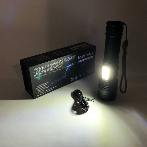 Ліхтарик PLD-P815 White Laser LED PM10-TG+COB, Ліхтарик тактичний акумуляторний ручний | Зображення 7