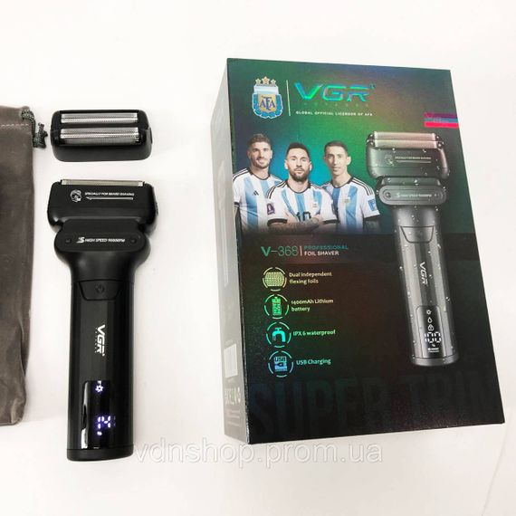 Електробритва для бороды VGR V-368, Бритва профессиональная для бритья, Профессиональная элетробритва NO-55 | Зображення 3