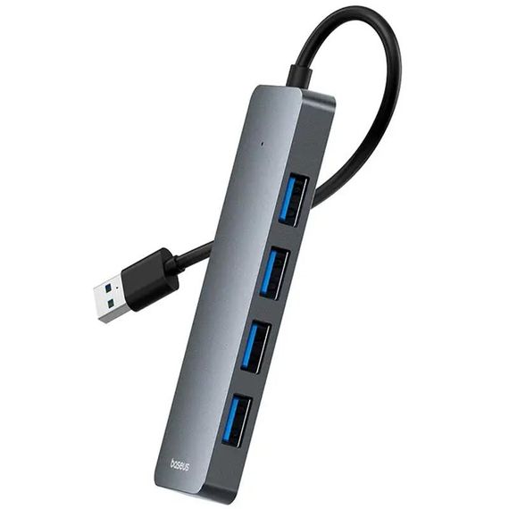 Перехідник HUB Baseus UltraJoy Series Lite 4-Port (USB-A to 4xUSB3.0+Type-C) (1m) (B0005280B811-02) Space Grey | Зображення 3