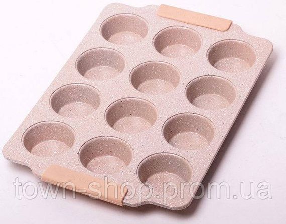 Форма для выпечки кексов Kamille Marble 38х26см, 12 ячеек KM-6039 | Зображення 2