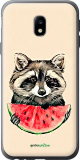 Чохол на Samsung Galaxy J3 (2017) Єнотик з кавуном "4605t-650-2448"