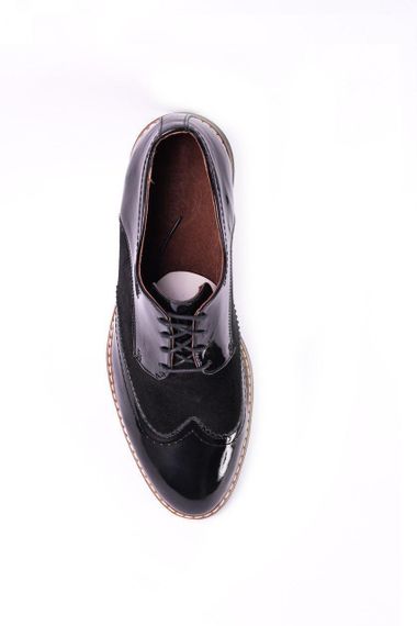 Туфлі броги, лаковані чорні 42 розмір