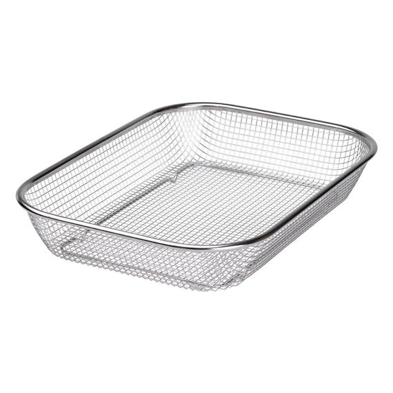 Сито-корзина для мытья овощей и фруктов 37.5х27.5х6.8 см дуршлаг из нержавеющей стали HP-19-23-L | Зображення 3