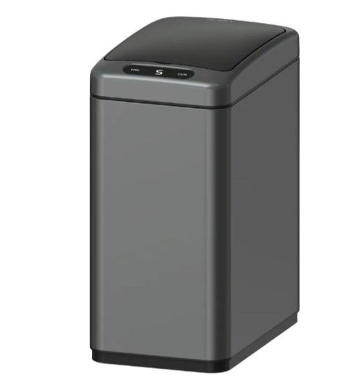 Відро для сміття сенсорне прямокутне Koer TC-020408-07 8 л графіт (KR5590)