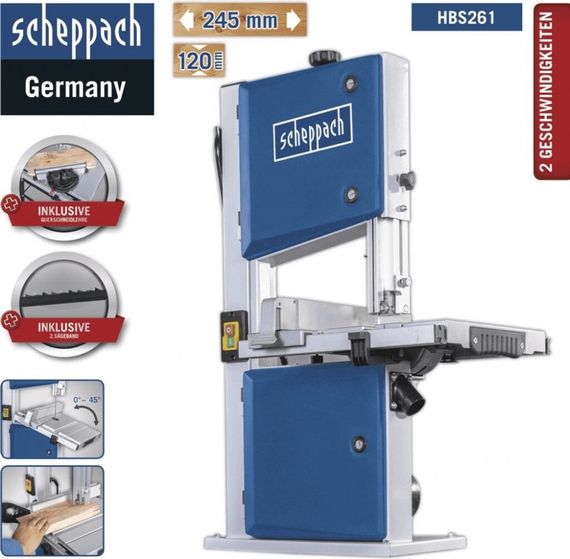 Пила стрічкова стаціонарна Scheppach HBS261 (500 Вт, 660/960 м/хв, 1790 х 13 мм) | Зображення 3