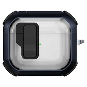 Футляр противоударный Locking Button для наушников Airpods 3 Blue