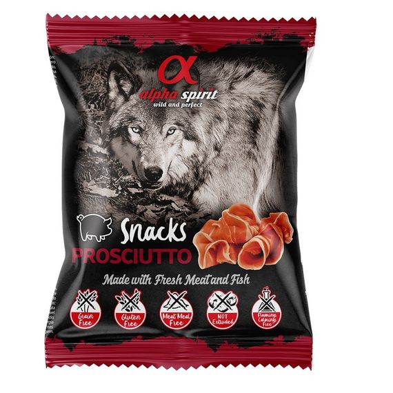 Ласощі для собак Alpha Spirit Prosciutto Snacks for Dogs з прошуто 50 гр