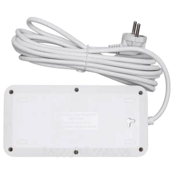 Мережевий фільтр-подовжувач 5 розеток 4хUSB-A 1хUSB-C 5м білий HP-5-51 | Зображення 4
