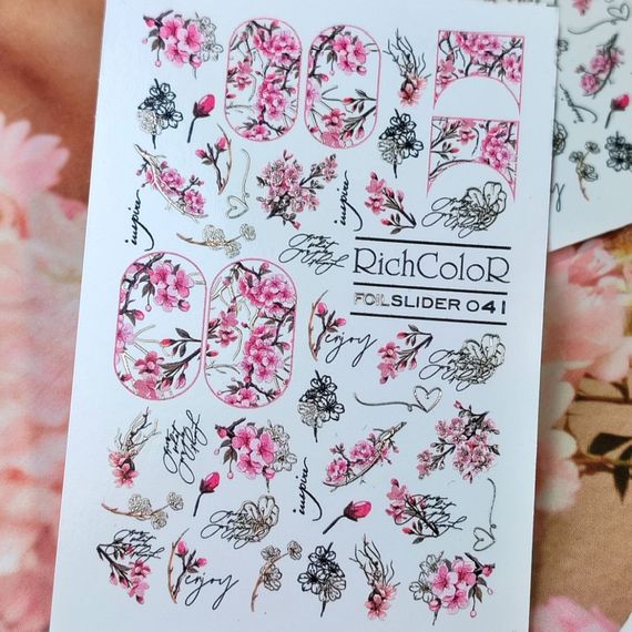 Фольгований слайдер RichColor 041 на водяній основі (6.5x9.5см) | Зображення 1