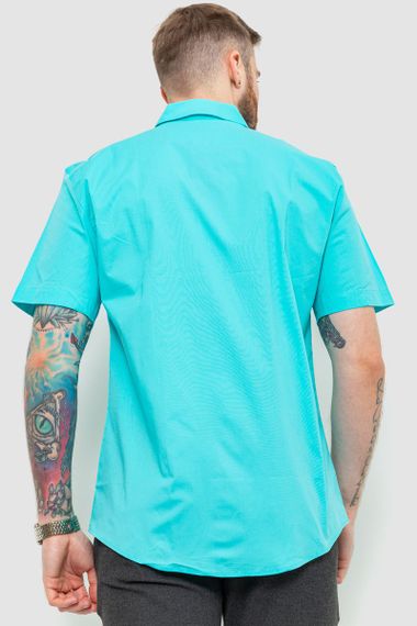 Рубашка мужская классическая  -уценка, цвет бирюзовый, 214R7115-U-3 | Зображення 3