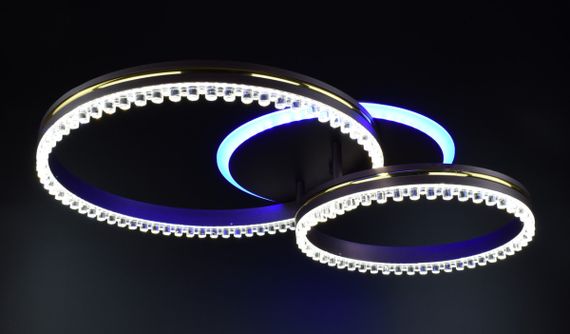 Люстра світлодіодна стельова LED світильник для квартири на стелю лед з пультом 26029 Коричневий 12х40х61 см. | Зображення 8