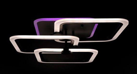 Люстра світлодіодна стельова LED світильник для квартири на стелю лед з пультом 25768 Чорний 13х45х53 см. | Зображення 8
