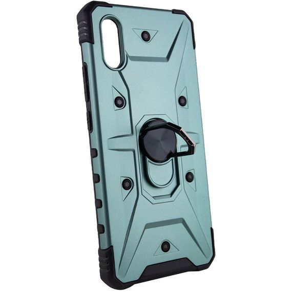 Ударостійкий чохол Pathfinder Ring для Xiaomi Redmi 9A TPU+PC, Кольцо-держатель, Зеленый / Green | Зображення 1