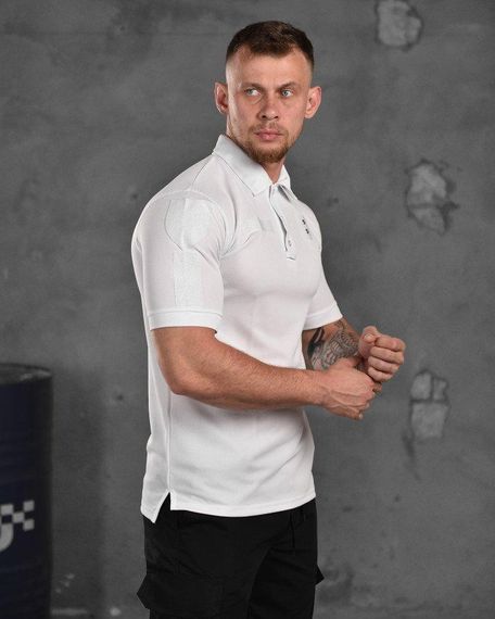 Тактическая футболка polo white | Зображення 6