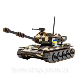 Деревянный 3D конструктор Танк 162-0074, 162 детали