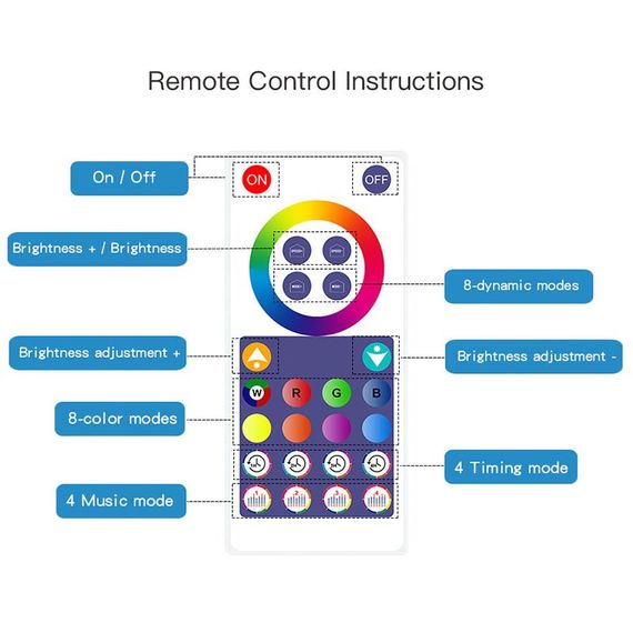 Настенная LED лампа RGB Intelligent wall lamp 6 pcs with Bluetooth European plug with app Black | Зображення 5