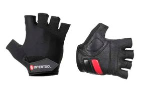 Перчатка Intertool - кожанная гелевые вставки без пальцев 10" (SP-0147)