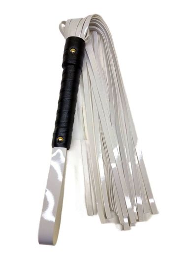 Лакированный флоггер Flirty ЭКО Белый
