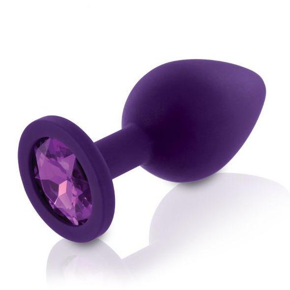 Набор анальных пробок с кристаллом Rianne S: Booty Plug Set Purple, диаметр 2,7см, 3,5см, 4,1см | Зображення 4