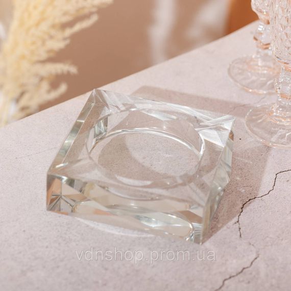 Скляна попільничка для сигарет 13х13х4 см попільничка квадратна настільна HP-4-132 | Зображення 3