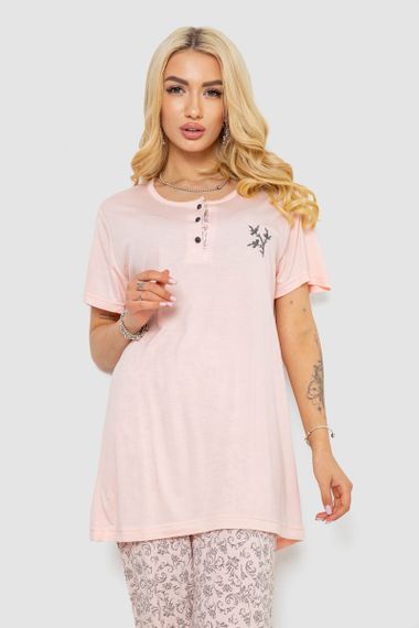 Пижама женская с принтом  -уценка, цвет персиковый, 243R7001-U | Зображення 1