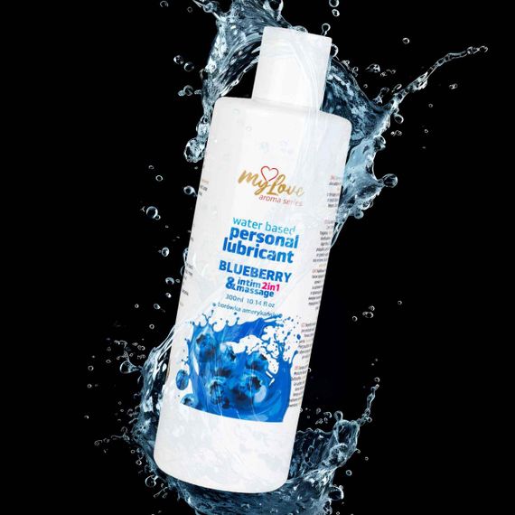2в1 лубрикант та масажний гель - MyLove Aroma Series Intim&Massage Blueberry, 300 мл Sex Aura | Зображення 3