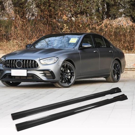 Боковые Пороги (2016-2019, Карбон) для Mercedes E-сlass W213