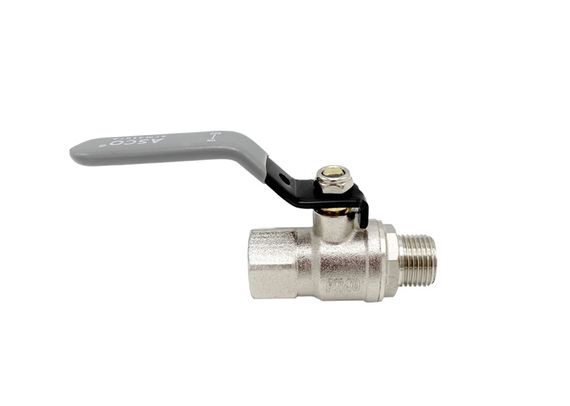 Кран кульовий Nickel MAX PN40 1/2" ЗВ сіра ручка ASCO 1/20 | Зображення 4