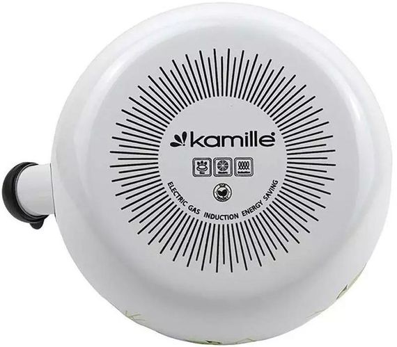 Чайник емальований Kamille "Квіти" 2.2л зі свистком | Зображення 3