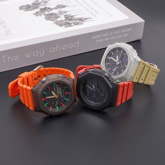 Ремешок для Casio G-Shock GA-2100/2110 Orange SI | Зображення 9