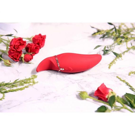 Клиторальный вибромассажер с язычком и вибрацией Zalo Hero, красный sexstyle | Зображення 4