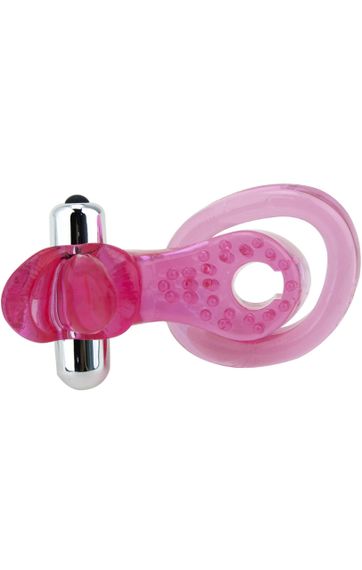 Эрекционное кольцо Pink Erection с вибрацией цвет розовый sexstyle | Зображення 1